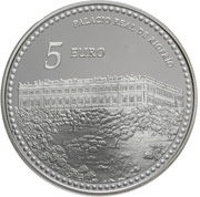 5 Euros Royal Palace of Riofrío, Spain, 2014 reverse image
