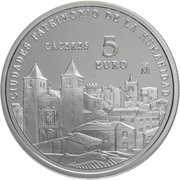 5 Euros Cáceres, Spain, 2014 reverse image