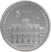 5 Euros Salamanca, Spain, 2015 reverse image
