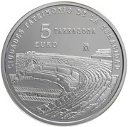 5 Euros Tarragona, Spain, 2015 reverse image