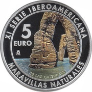 5 Euros - Felipe VI Cathedrals Beach, Spain, 2017 reverse image