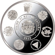 5 Euros - Felipe VI Barcelona-Mataró locomotive obverse image