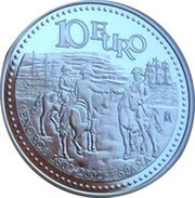 10 Euros - Juan Carlos I Incorporation of Menorca to the Spanish Crown, Spain, 2002 reverse image