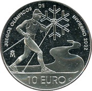 10 Euros - Juan Carlos I Olympic Games Salt Lake City, Spain, 2002 reverse image