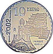 10 Euros Gaudí - Park Güell, Spain, 2002 reverse image