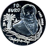 10 Euros - Juan Carlos I Rafael Alberti, Spain, 2002 reverse image