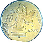 10 Euros Salvador Dalí - Leda Atómica, Spain, 2004 reverse image