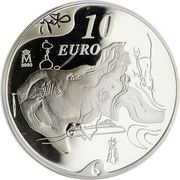 10 Euros Salvador Dalí - El gran masturbador, Spain, 2004 reverse image