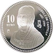 10 Euros - Juan Carlos I Isabel I, Spain, 2004 reverse image
