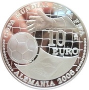 10 Euros - Juan Carlos I FIFA World Cup, Germany 2006, Spain, 2004 reverse image