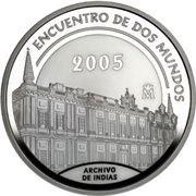 10 Euros - Juan Carlos I Archive of the Indies, Spain, 2005 reverse image