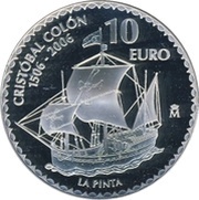 10 Euros Columbus - La Pinta, Spain, 2006 reverse image