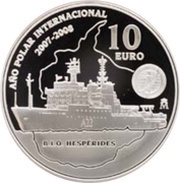 10 Euros - Juan Carlos I International Polar Year, Spain, 2007 reverse image