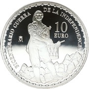 10 Euros Independence War - Drummer of El Bruc, Spain, 2008 reverse image