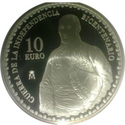 10 Euros Independence War - Battle of Bailén, Spain, 2008 reverse image