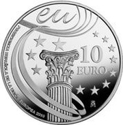 10 Euros - Juan Carlos I European Union Council Presidency, Spain, 2010 reverse image