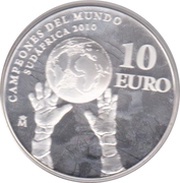 10 Euros - Juan Carlos I FIFA World Cup, Spain, 2010 reverse image