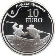 10 Euros Francisco de Goya - Duelo a garrotazos, Spain, 2010 reverse image