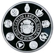 10 Euros - Juan Carlos I 8 Reales coin obverse image