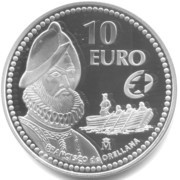 10 Euros - Juan Carlos I Francisco de Orellana, Spain, 2011 reverse image