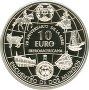 10 Euros - Juan Carlos I 20th anniversary of the Series, Spain, 2012 reverse image