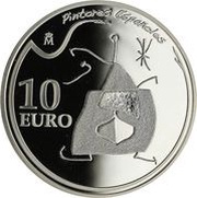 10 Euros Joan Miró - Mujer, pájaro y estrella, Spain, 2012 reverse image