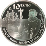10 Euro - Juan Carlos I Japan-Spain Relations, Spain, 2013 reverse image