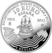 10 Euros Australian Holey Dollar and Dump obverse image
