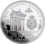 10 Euro - Juan Carlos I Royal Spanish Academy, Spain, 2014 reverse image