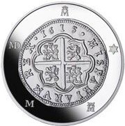 10 Euros 4 Reales of Felipe III, Spain, 2015 reverse image