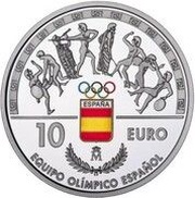 10 Euros - Felipe VI Spanish Olympic Team, Spain, 2016 reverse image