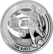 10 Euros - Felipe VI 2018 FIFA World Cup, Russia, Spain, 2018 reverse image