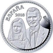 10 Euros - Felipe VI 50th Birth anniversary obverse image