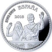 10 Euros - Felipe VI 50th Birth anniversary obverse image