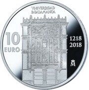 10 Euros - Felipe VI University of Salamanca, Spain, 2018 reverse image