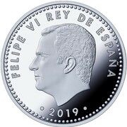 10 Euros - Felipe VI Landing on the Moon obverse image