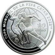 10 Euros - Felipe VI FIFA World Cup Qatar 2022, Spain, 2021 reverse image