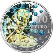 10 Euros Salvador Dalí, Spain, 2021 reverse image