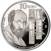 10 Euros - Felipe VI Santiago Ramón y Cajal, Spain, 2022 reverse image