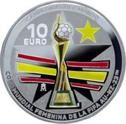 10 Euros - Felipe VI 2023 FIFA Women's World Cup, Spain, 2023 reverse image