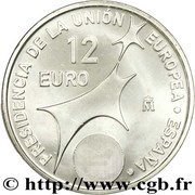 12 Euros - Juan Carlos I Spanish Presidency, Spain, 2002 reverse image