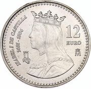 12 Euros - Juan Carlos I Isabel I, Spain, 2004 reverse image