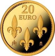 20 Euros - Juan Carlos I 75th birthday, Spain, 2013 reverse image