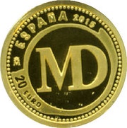 20 Euros Madrid Mintmark and Maravedí Types obverse image