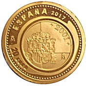 20 Euros Peseta of Juan Carlos I obverse image