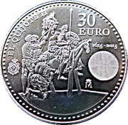 30 Euros - Felipe VI Part II of Don Quixote, Spain, 2015 reverse image