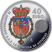 40 Euros Princess Leonor, Spain, 2023 reverse image