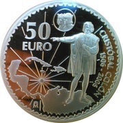 50 Euros Christopher Columbus, Spain, 2006 reverse image
