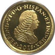 50 Euros 1 Escudo of Fernando VI minted in 1759 obverse image