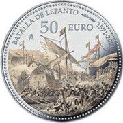 50 Euros Battle of Lepanto, Spain, 2021 reverse image